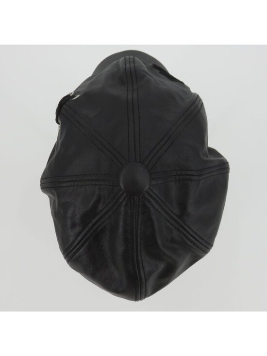 Harley Davidson Adult Large Black Leather Embroidered Lace Up Cabbie Newsboy Hat main image 11